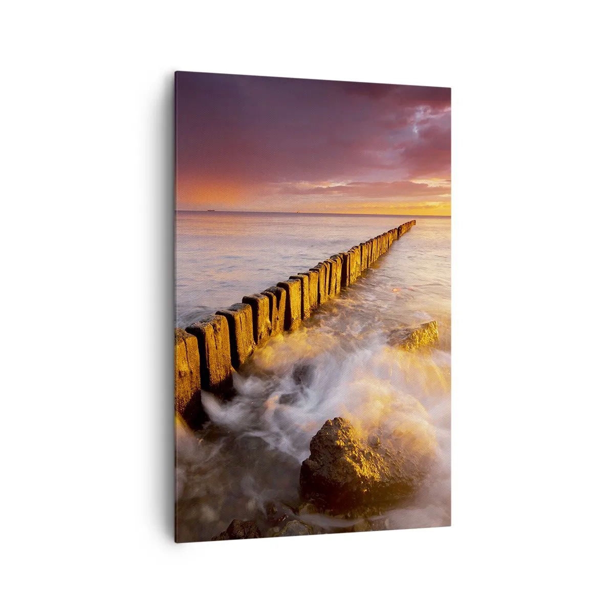 Lærredstryk - Billede på lærred - Bølgernes blidhed - 80x120 cm