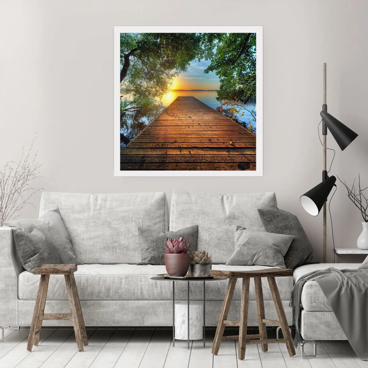 Plakat - Tag dig god tid, sæt dig ned - 50x50 cm