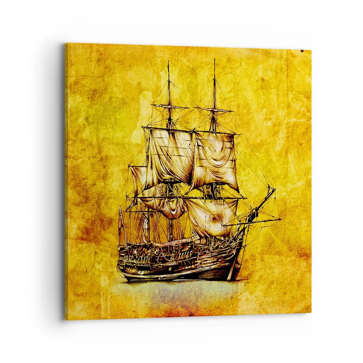 Lærredstryk - Billede på lærred - På vej til Tortuga! - 70x70 cm