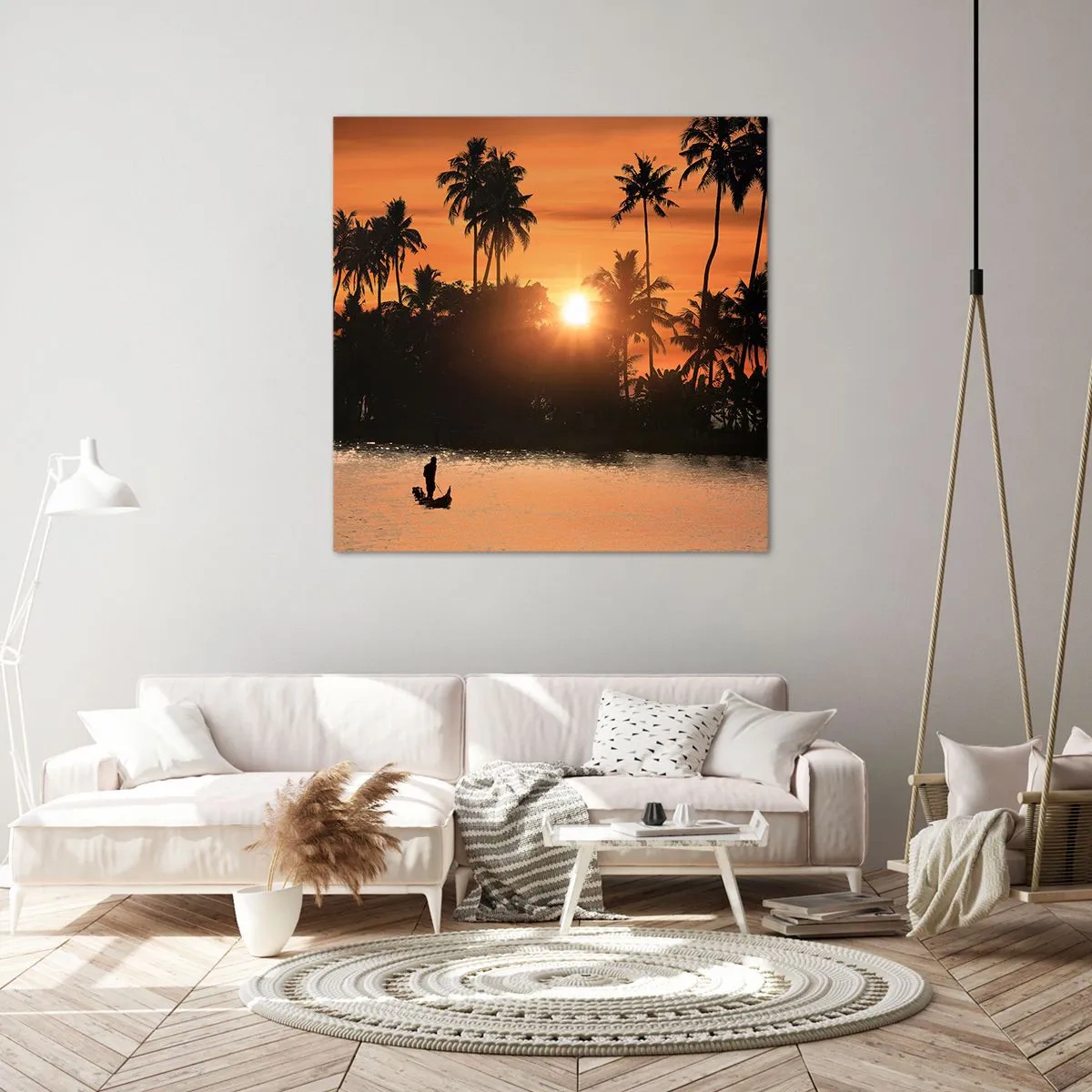 Lærredstryk - Billede på lærred - Tid til at slappe af - 70x70 cm