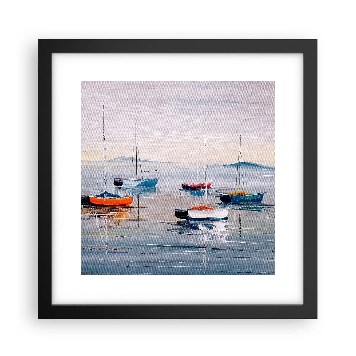 Plakat i sort ramme - Et velfortjent hvil - 30x30 cm