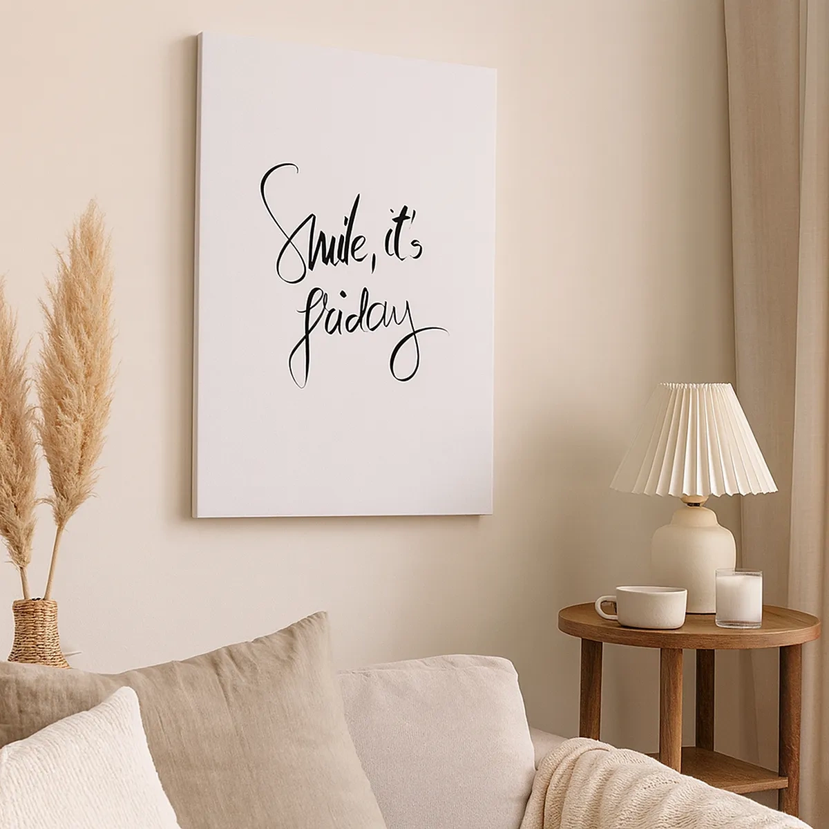 Lærredstryk - Billede på lærred - Ægte glæde - 50x70 cm