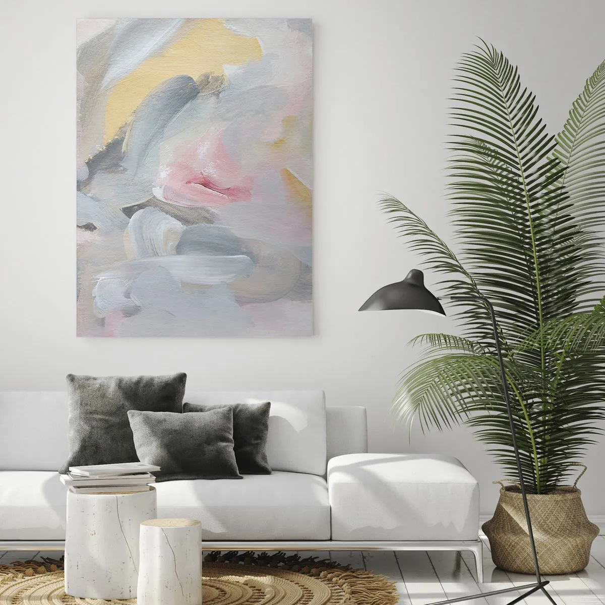 Billede på glas - I en pastelfarvet verden - 80x120 cm