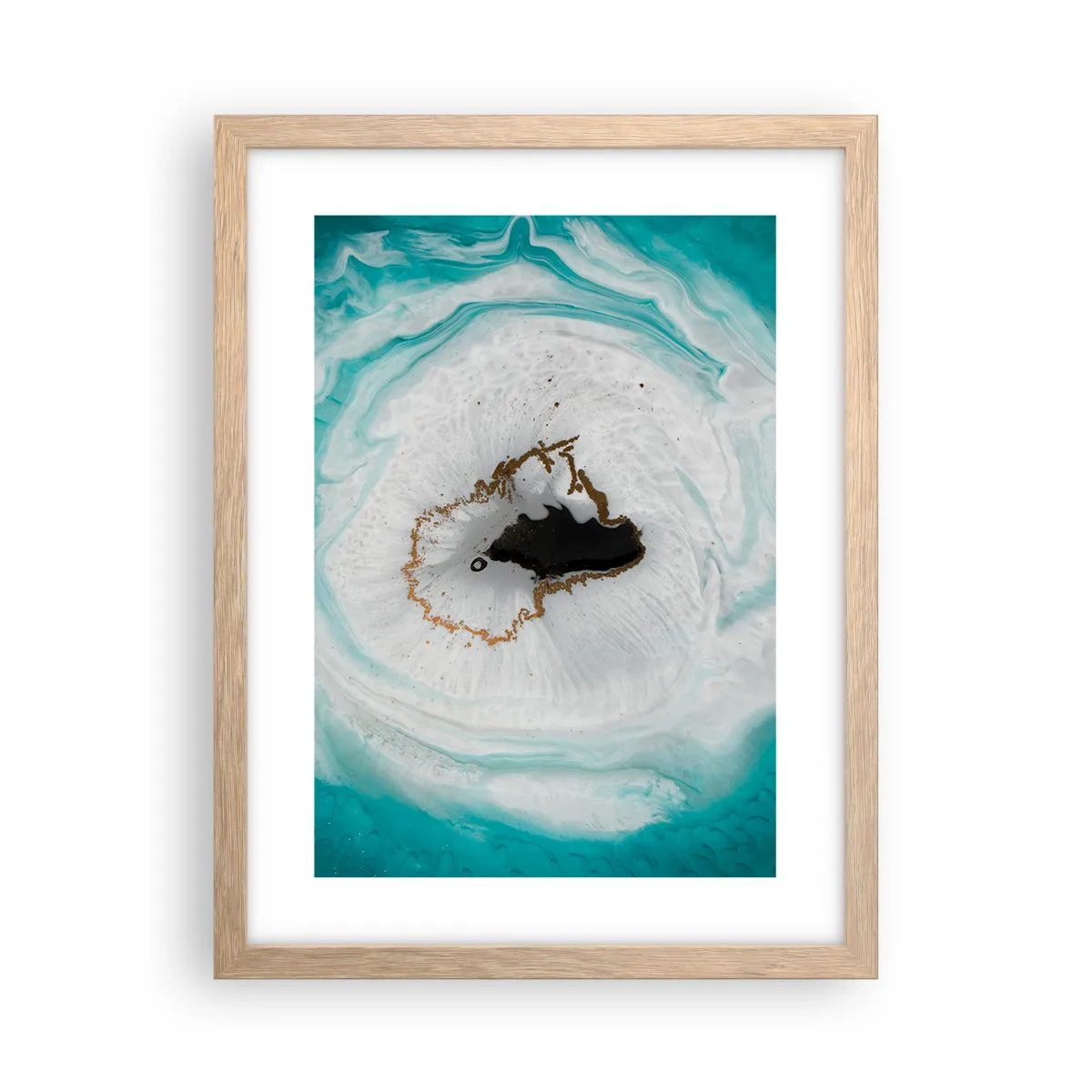 Plakat i ramme af lyst egetræ - Kom indenfor - 30x40 cm