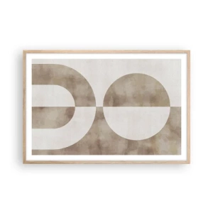 Plakat i ramme af lyst egetræ - Ligheder og forskelle - 91x61 cm