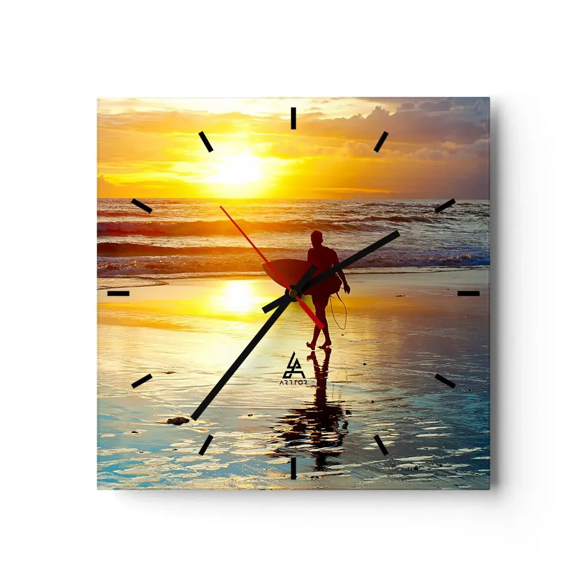 Vægur, Uret - Krigerens tilbagevenden - 40x40 cm