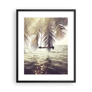 Plakat i sort ramme - Du kan svæve i skyerne efter behag - 40x50 cm