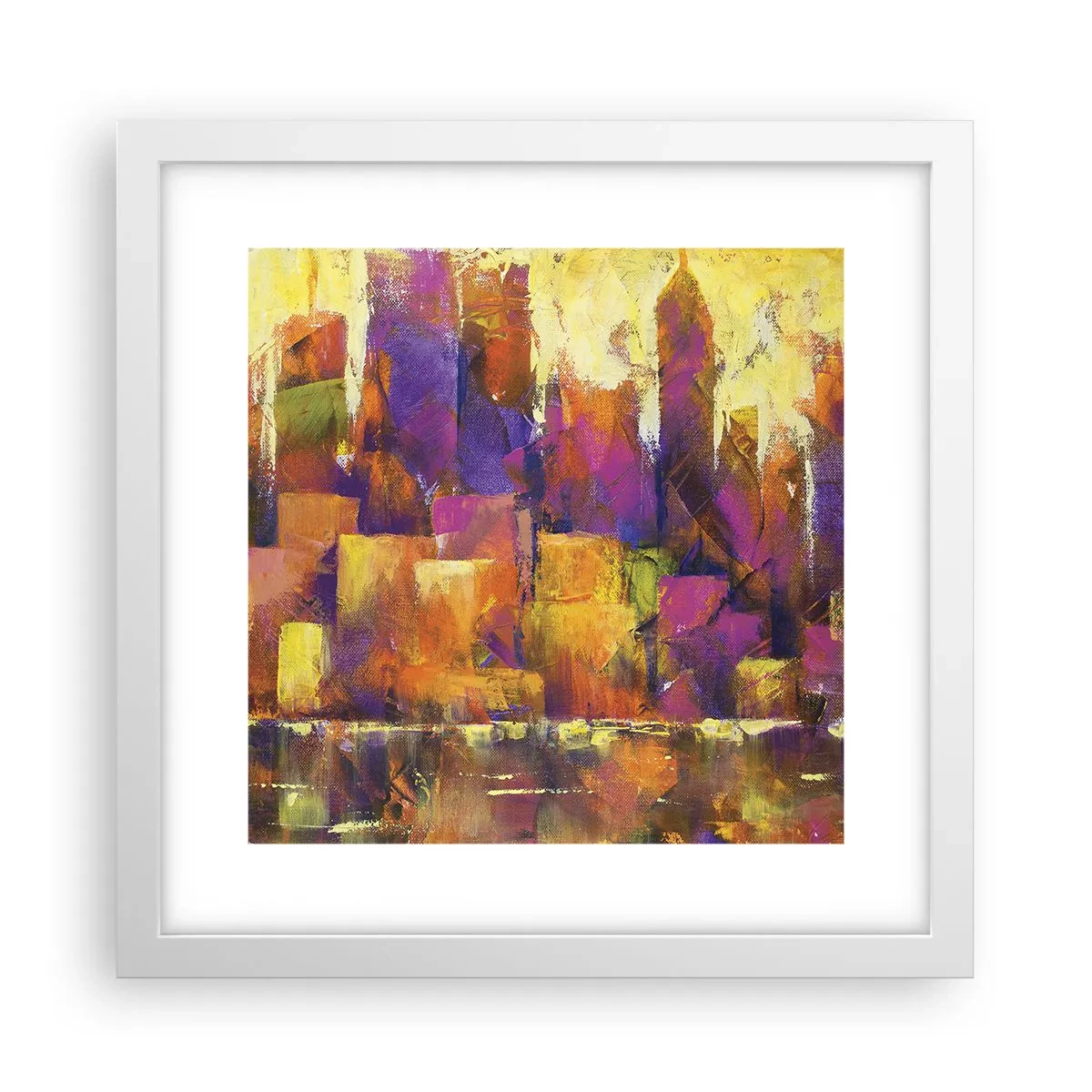 Plakat i hvid ramme - Metropolitansk sammensætning - 30x30 cm
