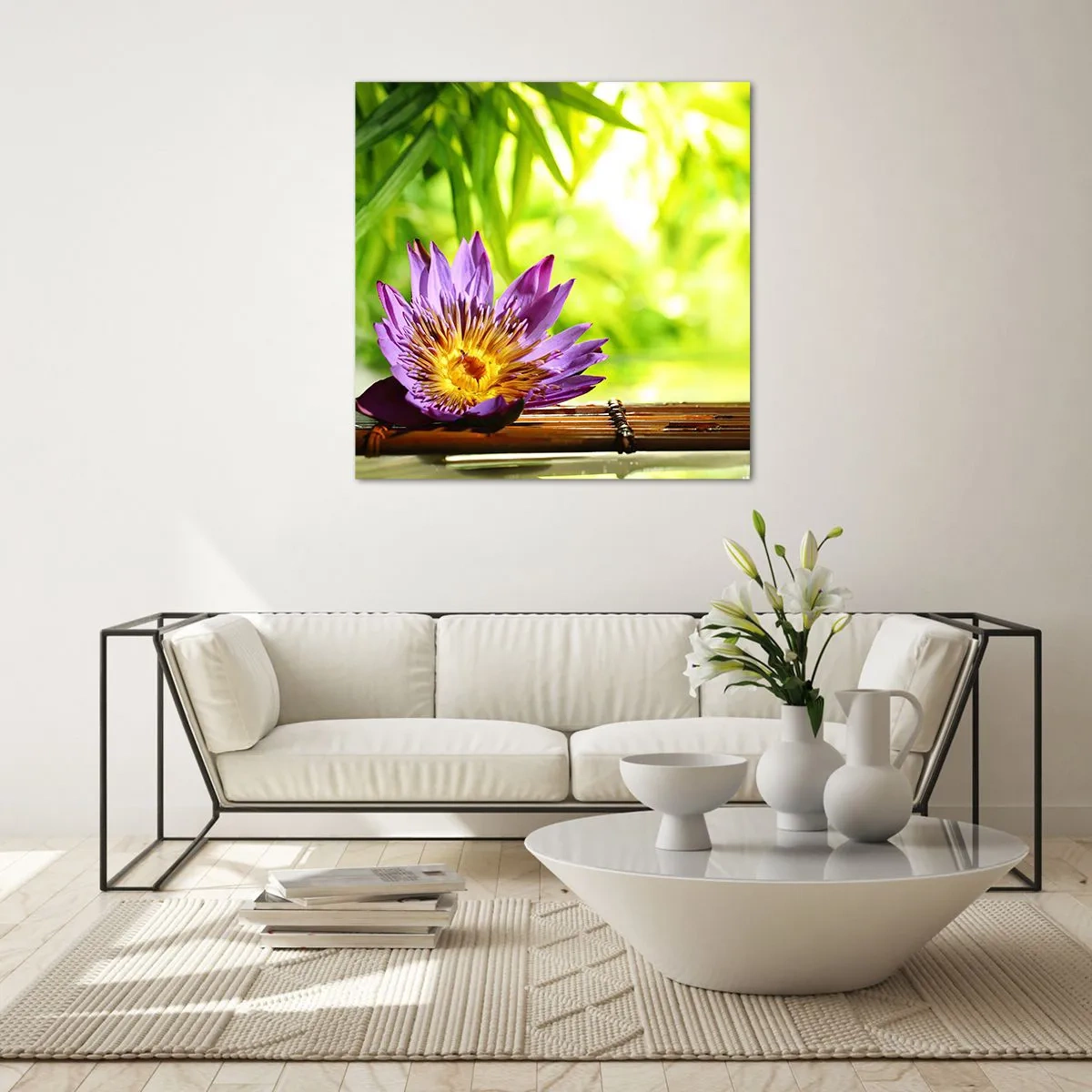 Billede på glas - I det asiatiske solskin - 40x40 cm