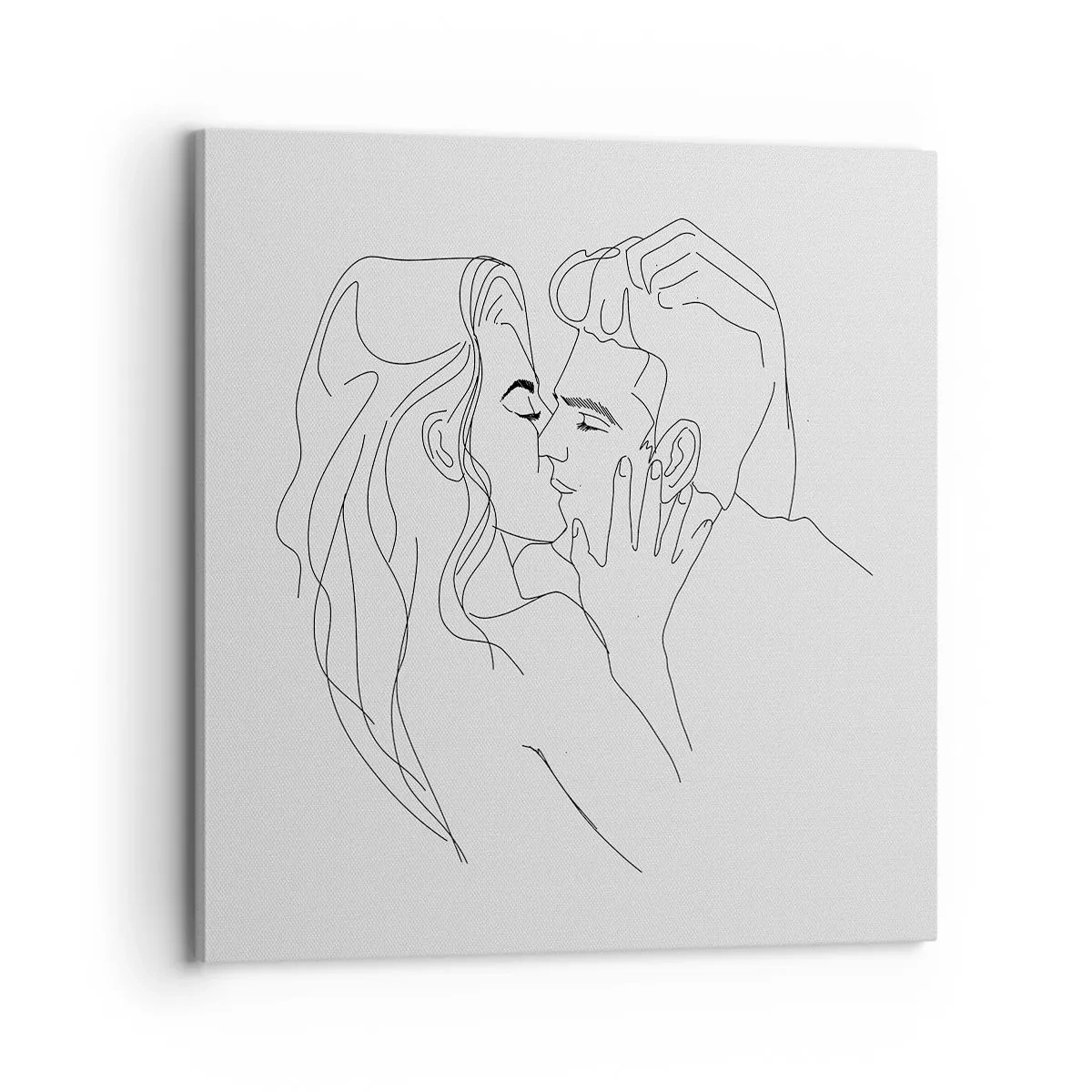 Lærredstryk - Billede på lærred - I samme linje - 70x70 cm