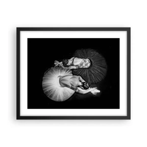 Plakat i sort ramme - Yin og yang - den perfekte balance - 50x40 cm