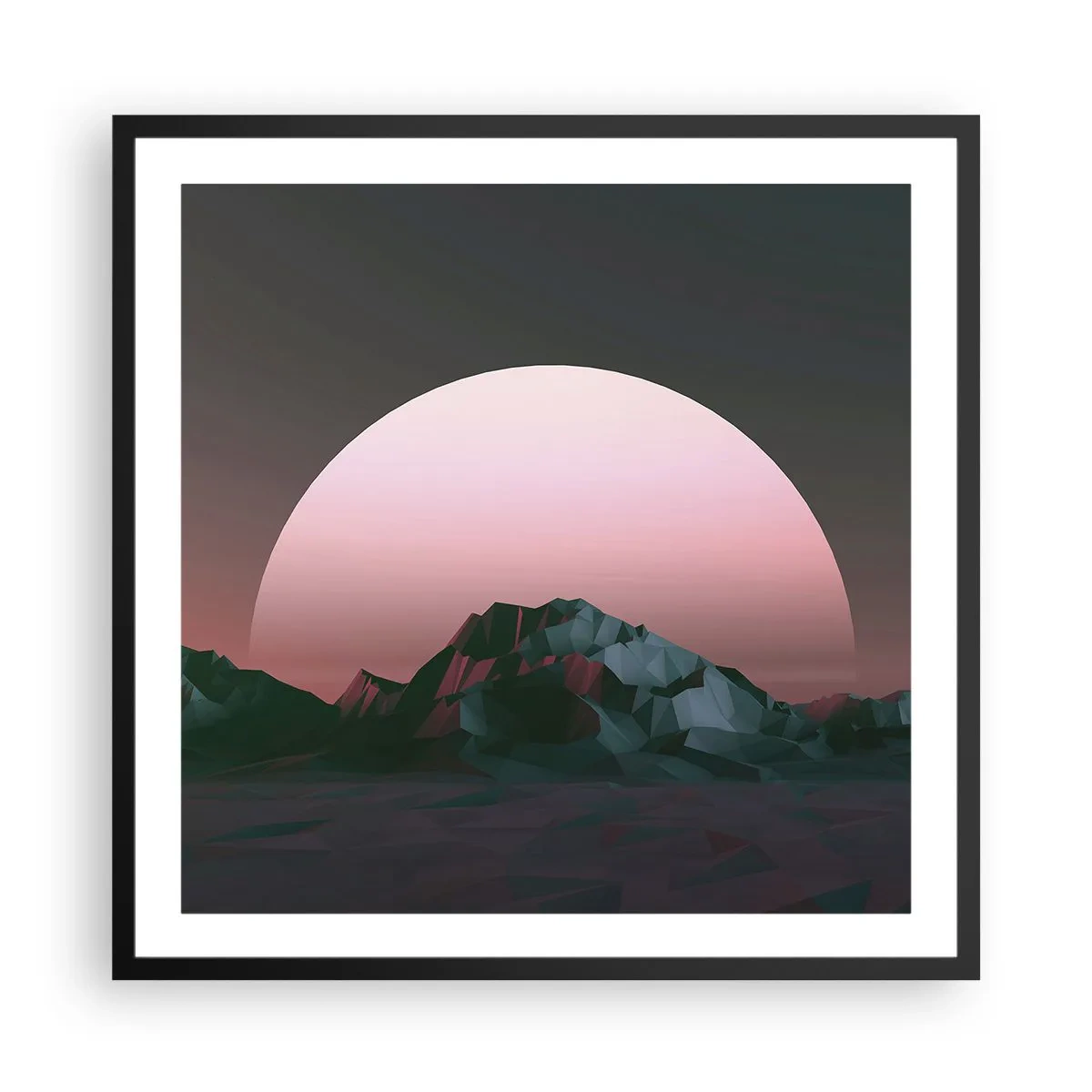 Plakat i sort ramme - I en nabogalakse - 60x60 cm