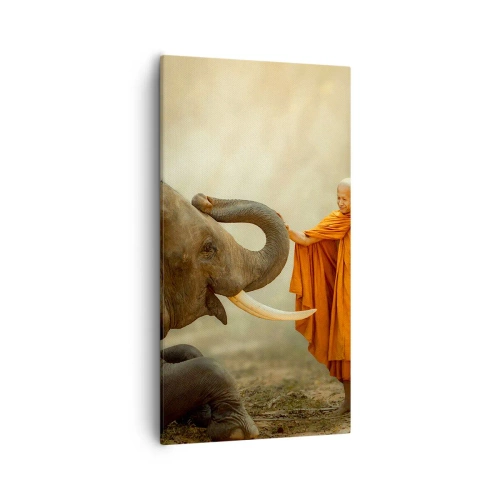 Lærredstryk - Billede på lærred - Møde på ferien - 55x100 cm
