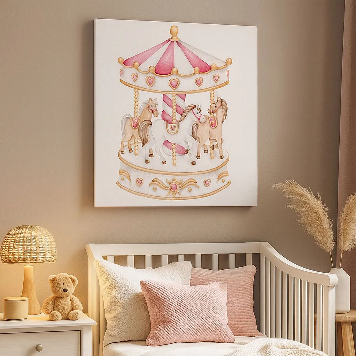 Lærredstryk - Billede på lærred - Barndommens søde verden - 30x30 cm