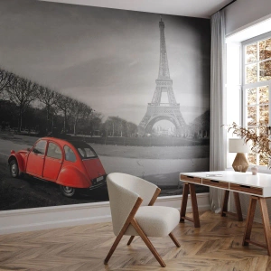Fototapet Premium Sand - Mere parisisk end Paris selv - By, Eiffeltårnet, Paris - 300x210 cm