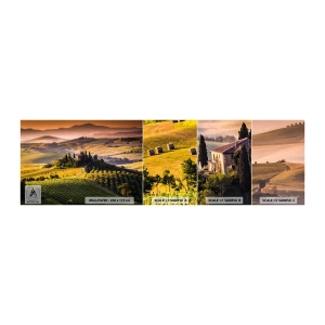 Fototapet Prøve Standard Eco - Arcadia - Det toscanske landskab - Landskab, Toscana, Vinmarker - 100x30 cm