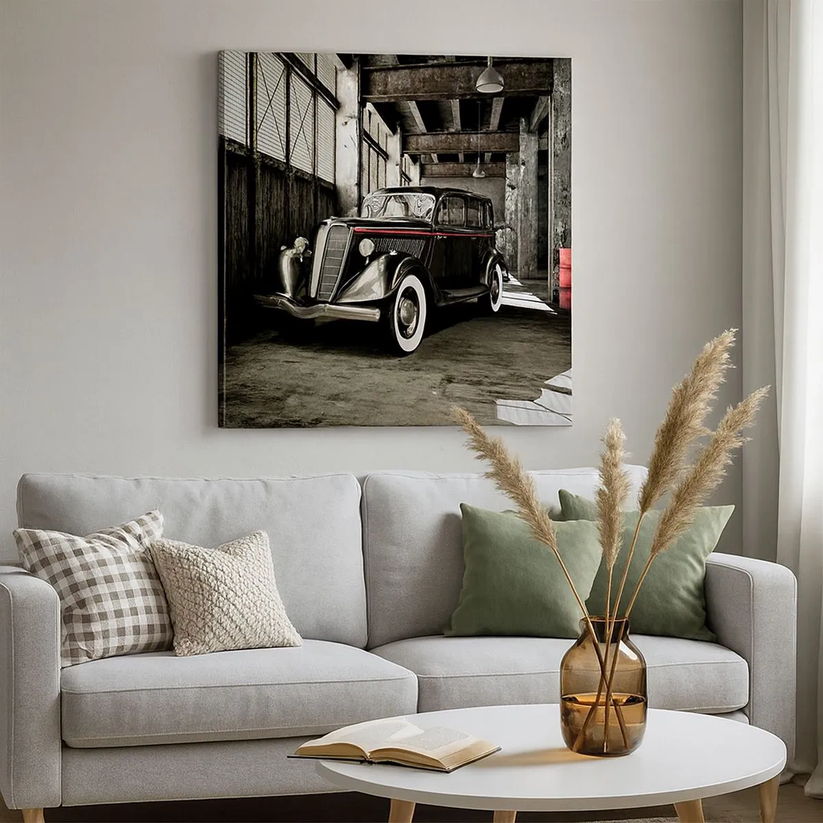 Lærredstryk - Billede på lærred - 1930'ernes vedvarende elegance. - 30x30 cm