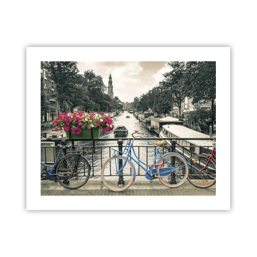 Plakat - Farverne i Amsterdams gader - 50x40 cm