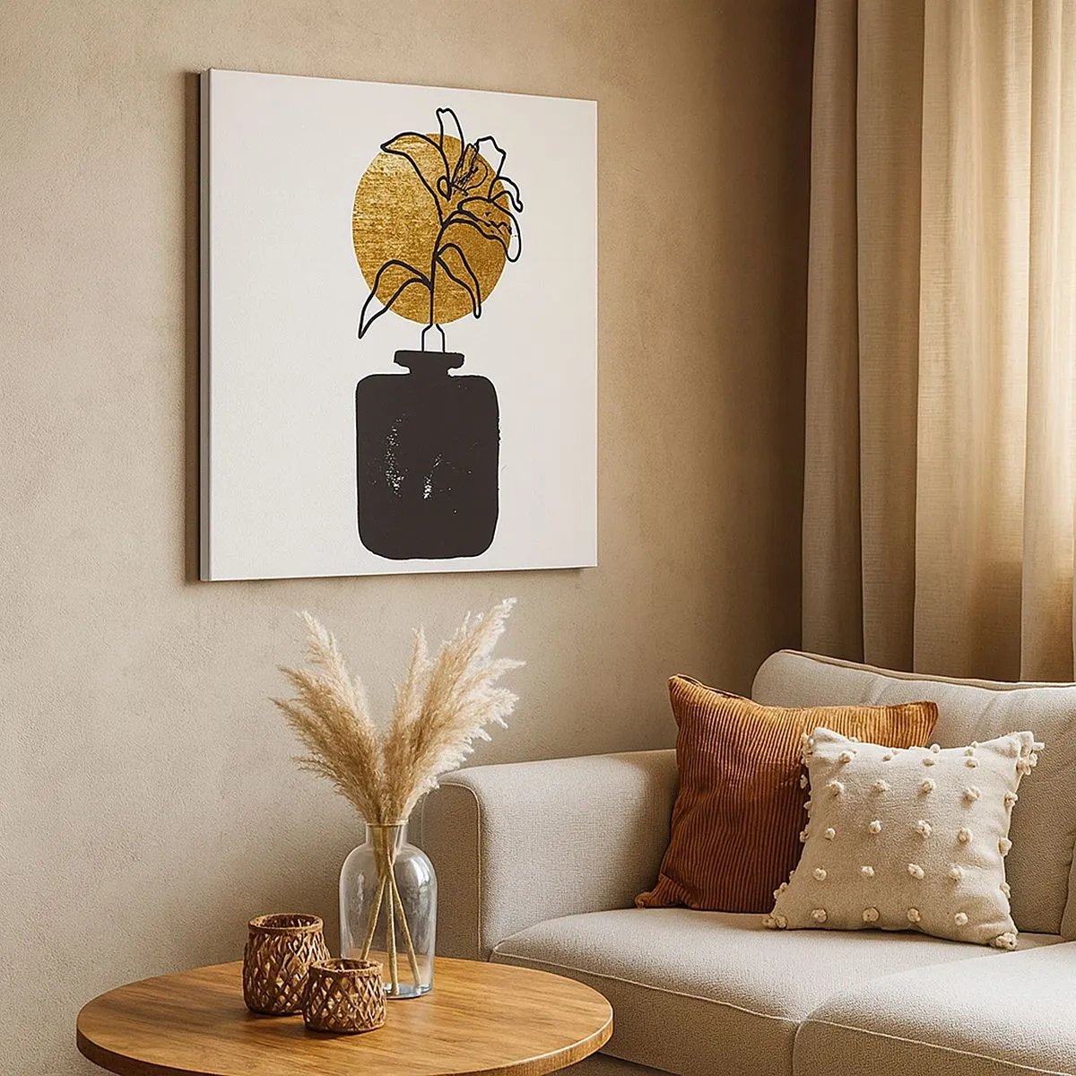 Lærredstryk - Billede på lærred - Skønhed i balance - 30x30 cm