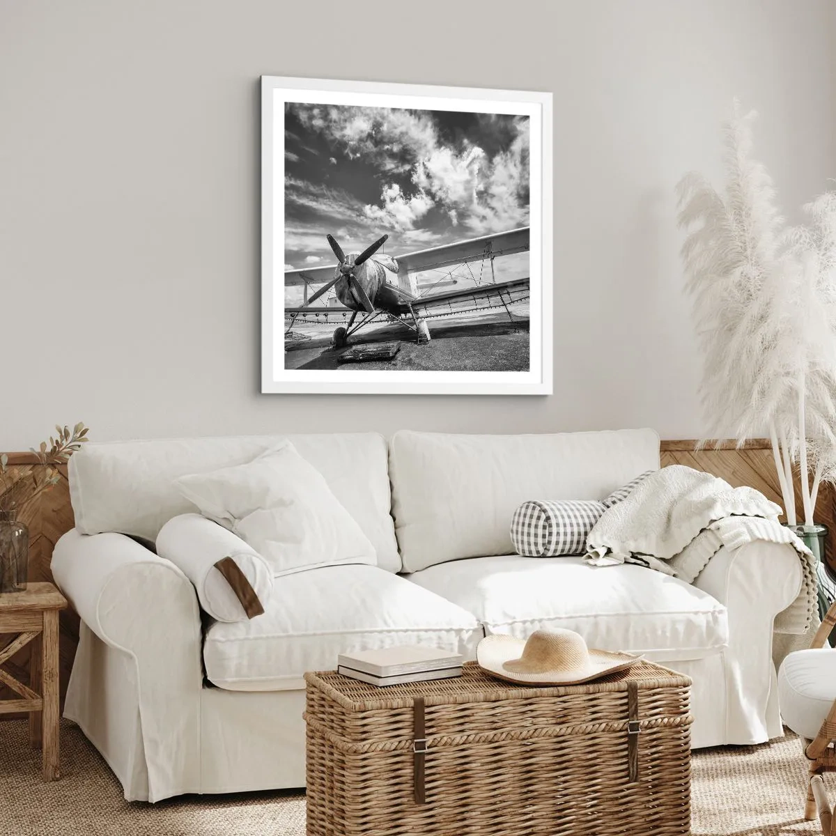 Plakat i hvid ramme - Jeg kan ikke vente! - 60x60 cm