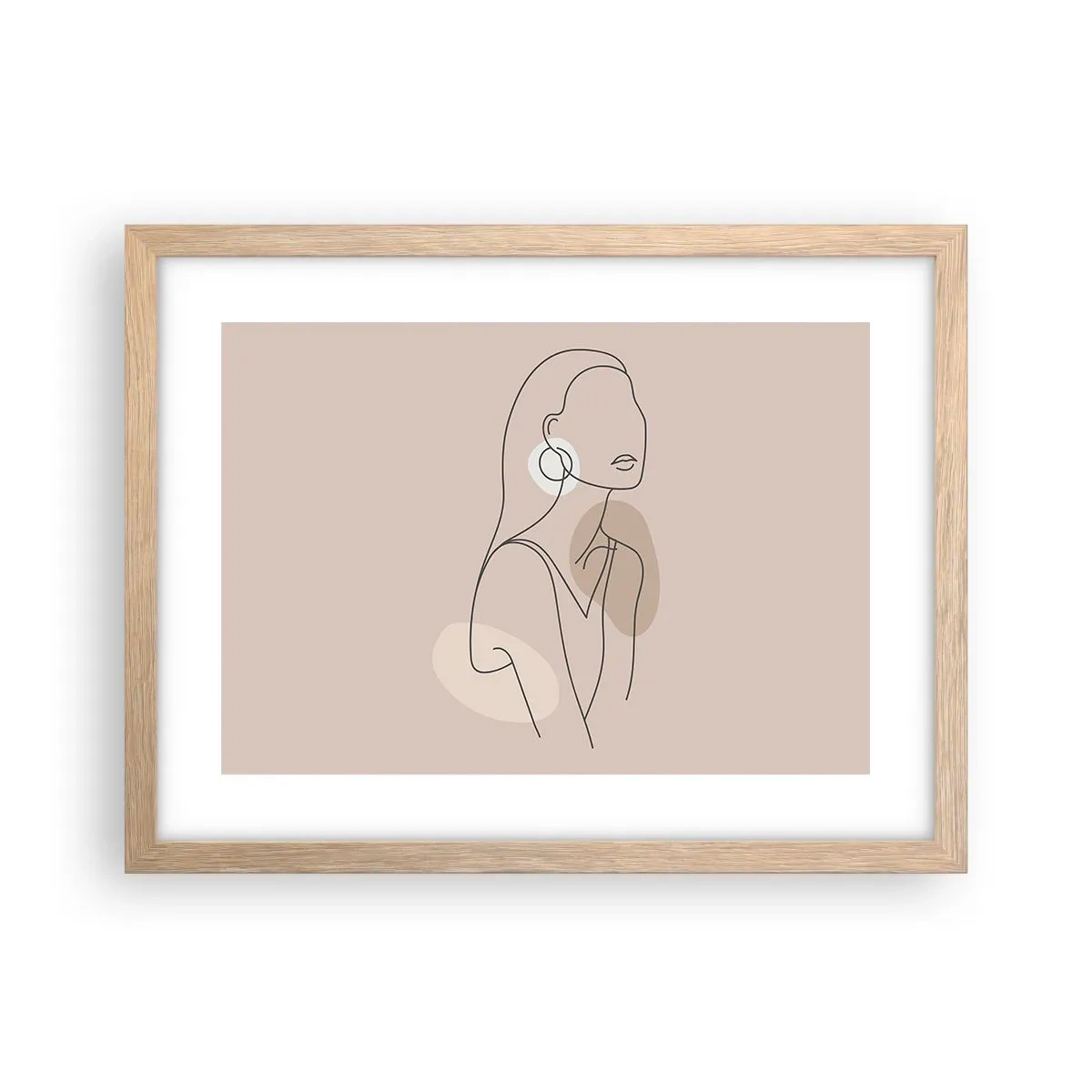 Plakat i ramme af lyst egetræ - Et ikon for pigelivet - 40x30 cm