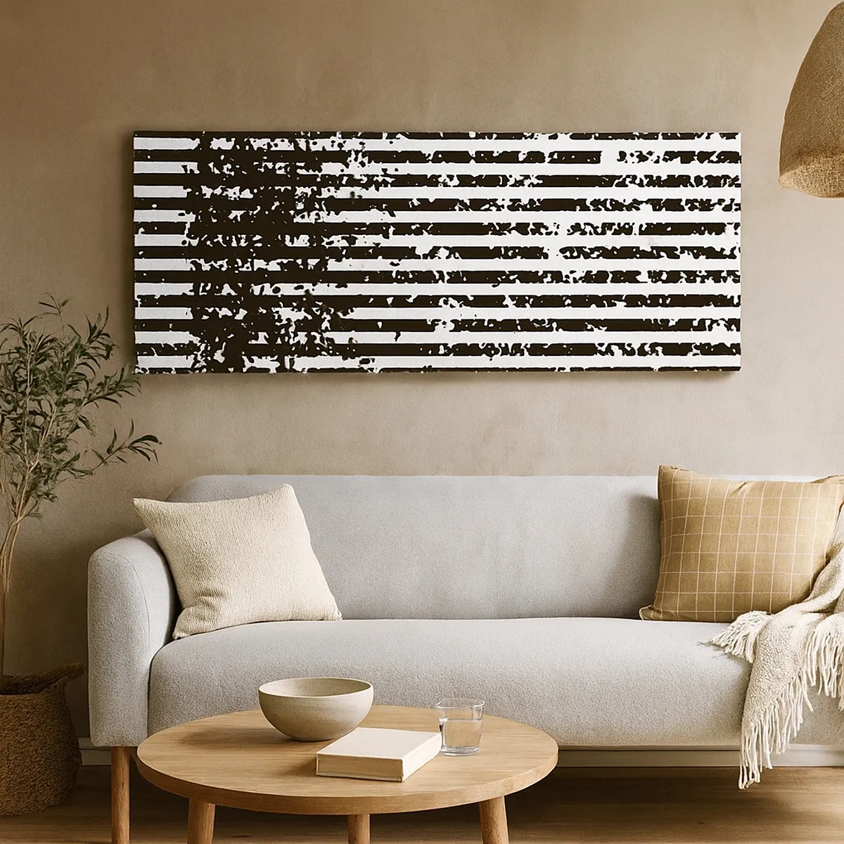 Lærredstryk - Billede på lærred - Rytme og støj - 30x30 cm