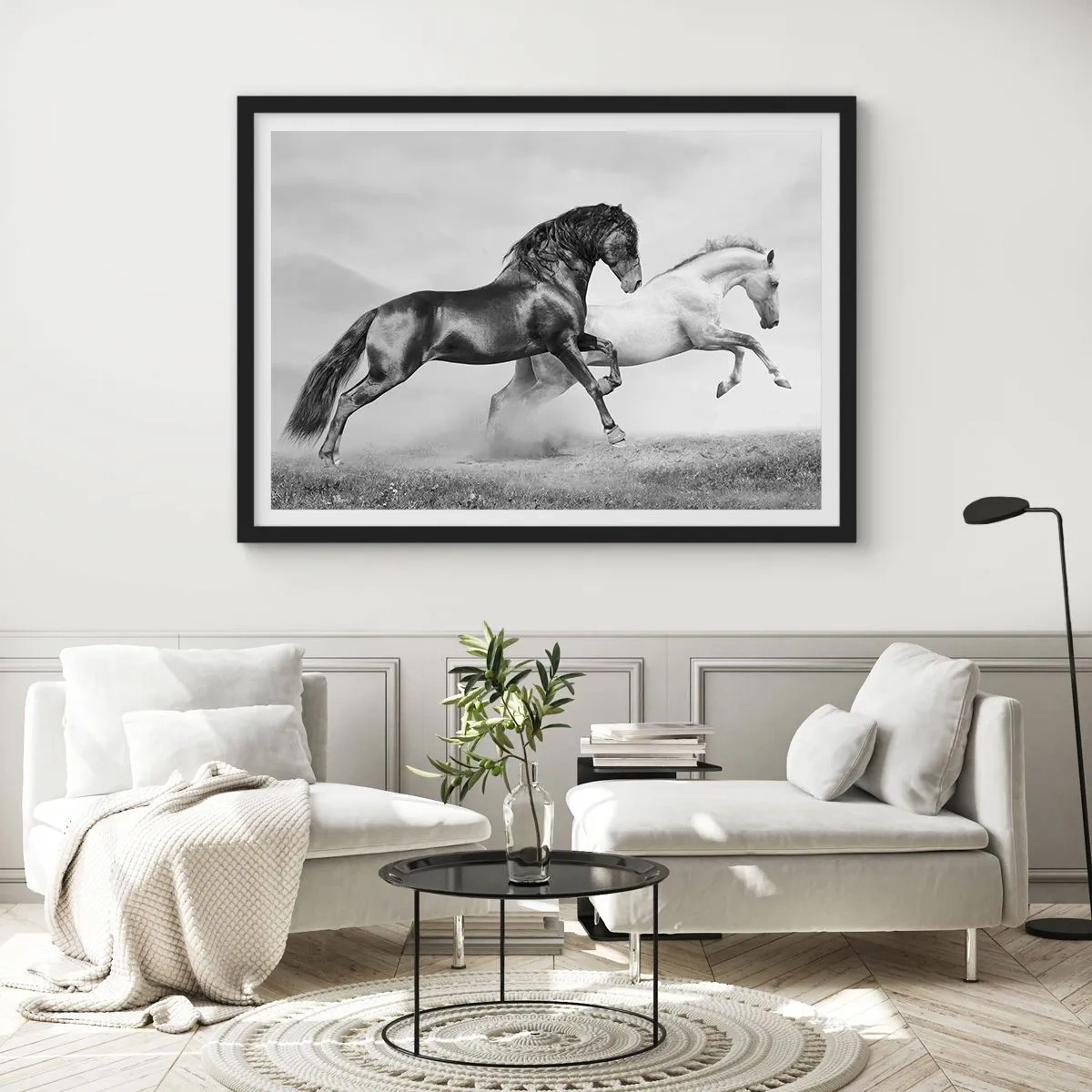 Plakat i sort ramme - Engle og dæmoner - 50x40 cm