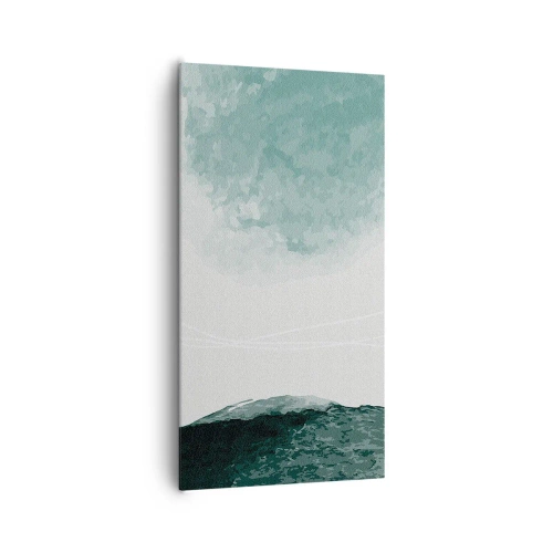 Lærredstryk - Billede på lærred - Et møde med tåge - 65x120 cm