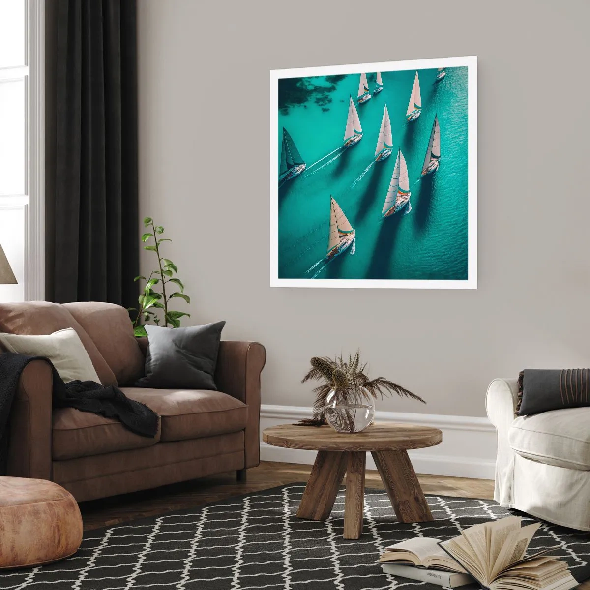 Plakat - Konkurrerer med vinden - 60x60 cm