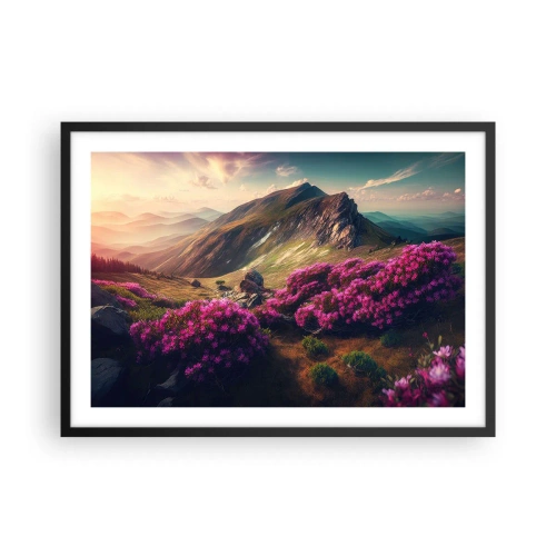 Plakat i sort ramme - Sommer i bjergene - 70x50 cm