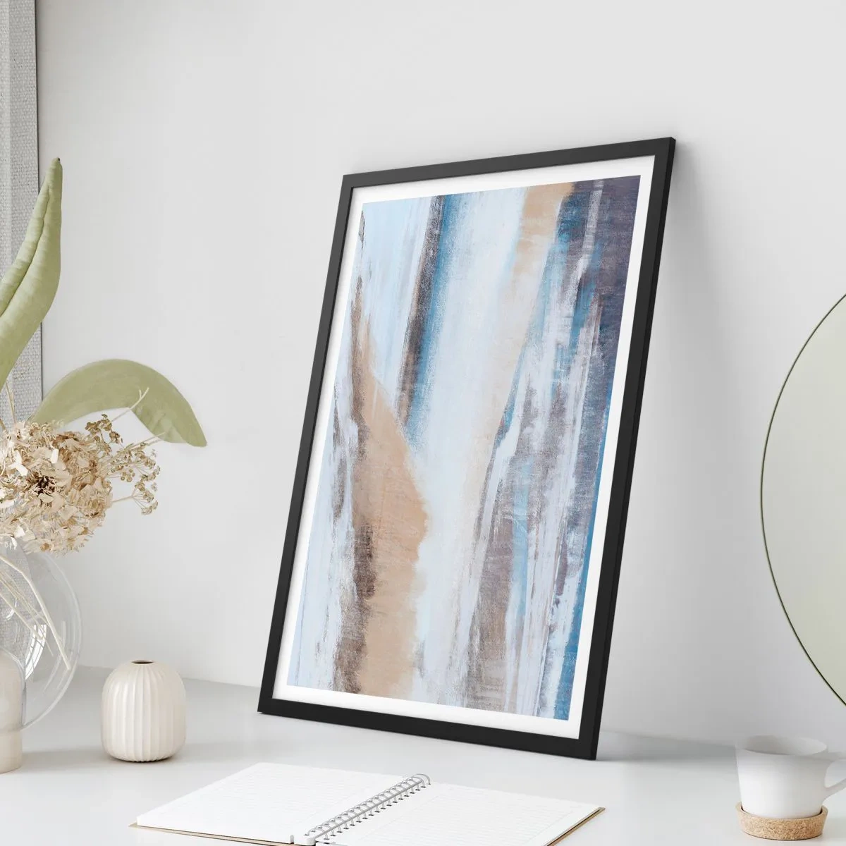 Plakat i sort ramme - Vinterkomposition - 40x50 cm