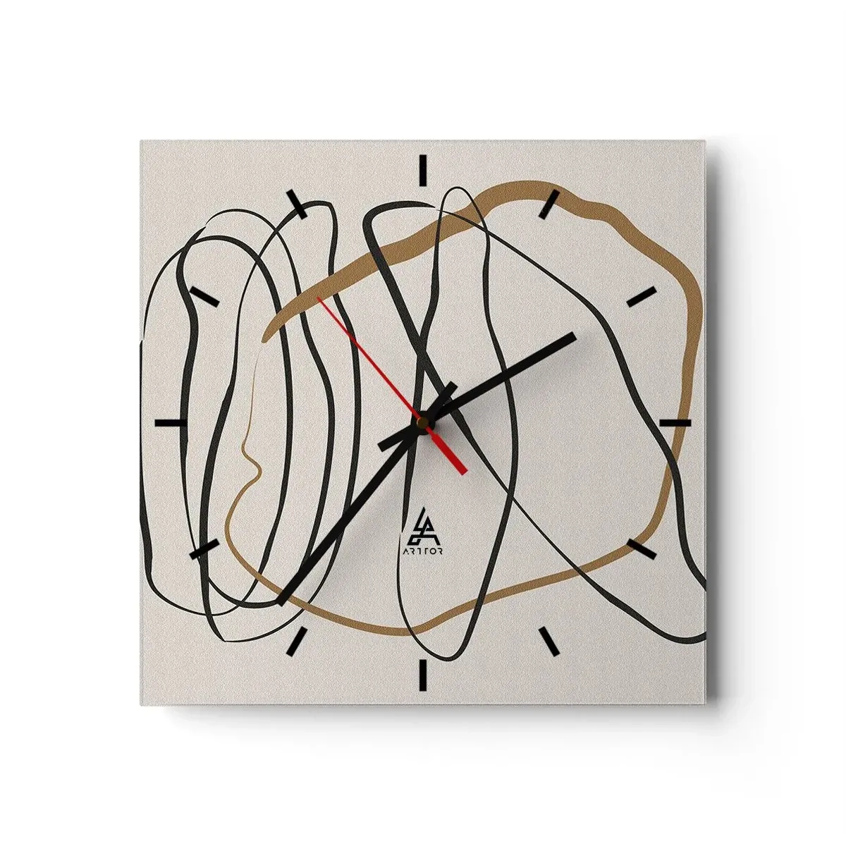 Vægur, Uret - Komposition - dans i besiddelse - 30x30 cm