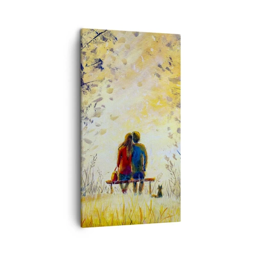 Lærredstryk - Billede på lærred - Et magisk øjeblik - 45x80 cm