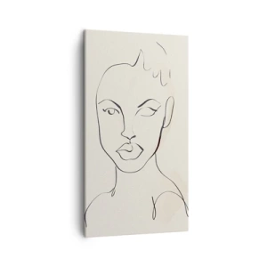 Lærredstryk - Billede på lærred - Omrids af sensualitet - 45x80 cm