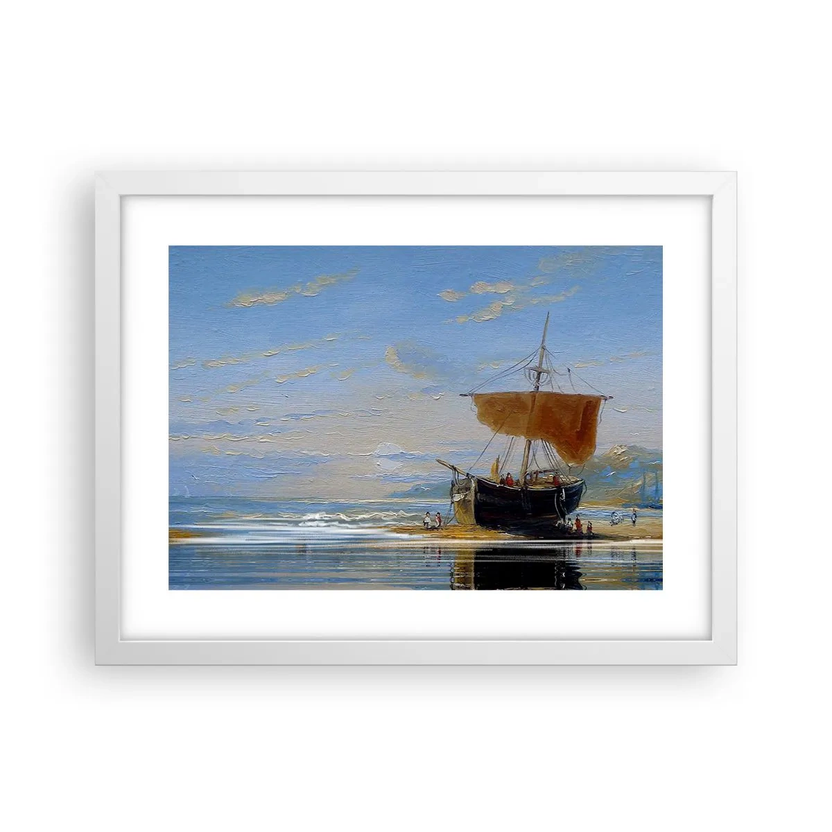 Plakat i hvid ramme - Vand, jord, luft - 40x30 cm