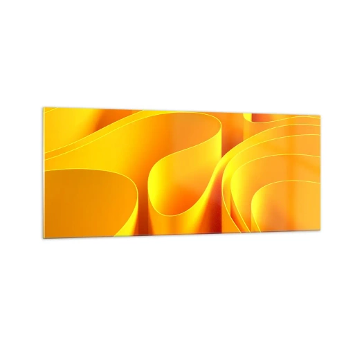 Billede på glas - Som solens bølger - 100x40 cm