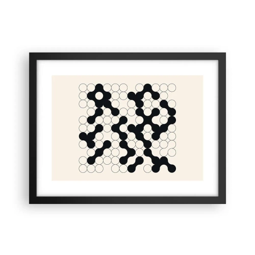 Plakat i sort ramme - Kinesisk spil - variation - 40x30 cm