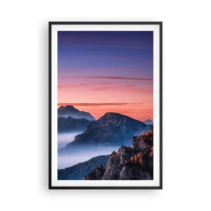 Plakat i sort ramme - Over dalene - 61x91 cm