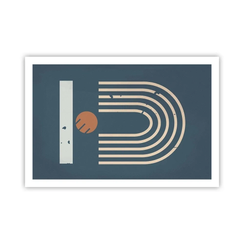 Plakat - Geometri på granatæble - 91x61 cm