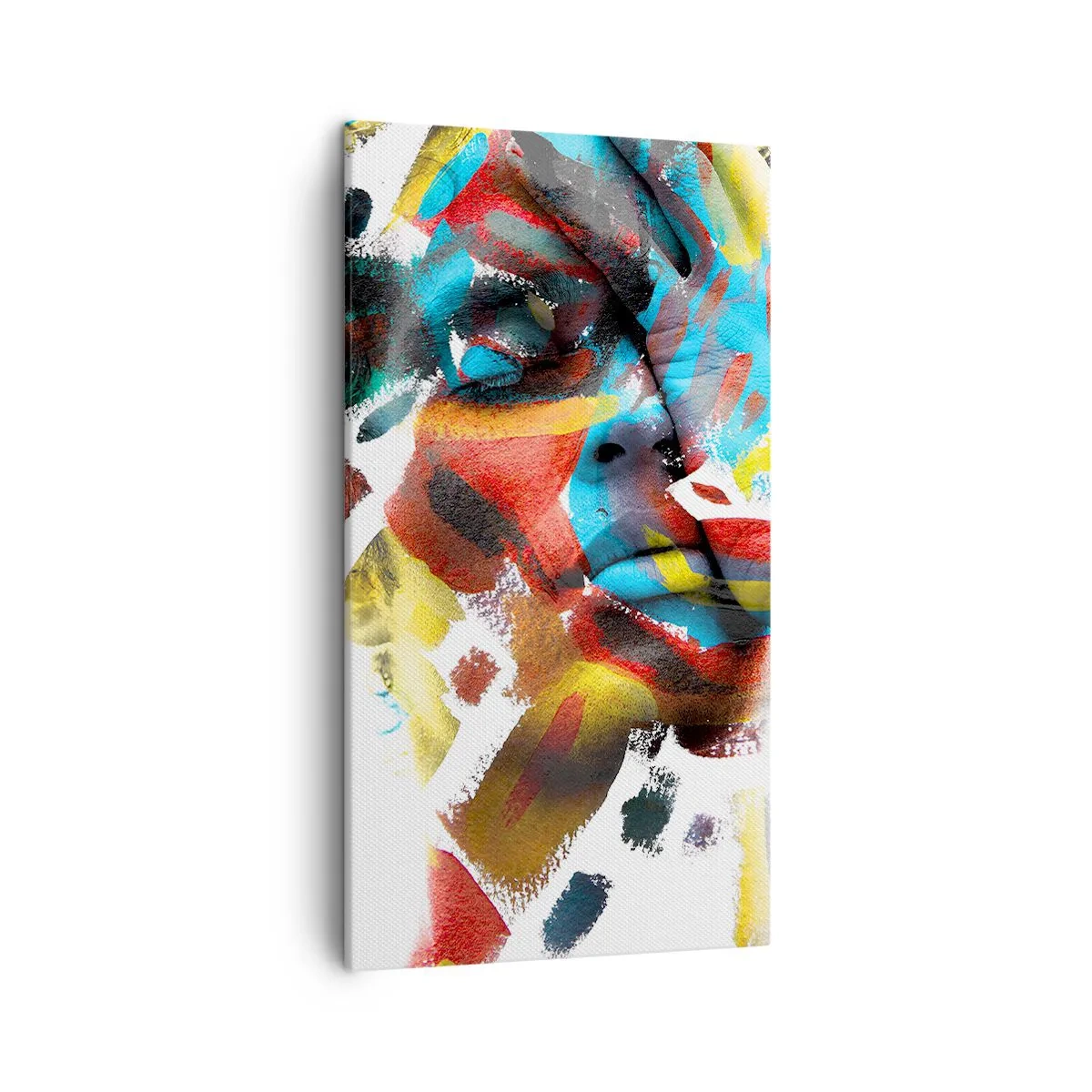 Lærredstryk - Billede på lærred - Farverig personlighed - 45x80 cm