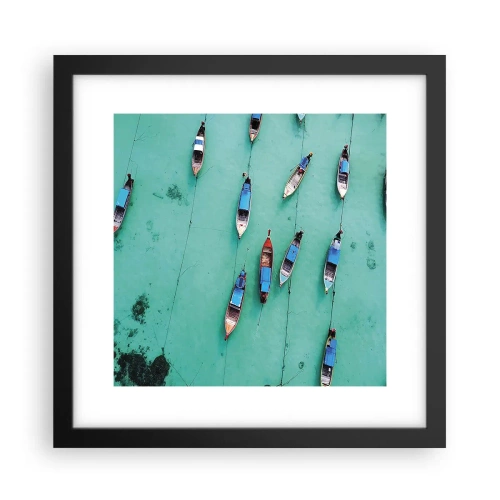 Plakat i sort ramme - I glædelig forventning - 30x30 cm