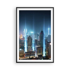 Plakat i sort ramme - Berlin til himlen - 61x91 cm