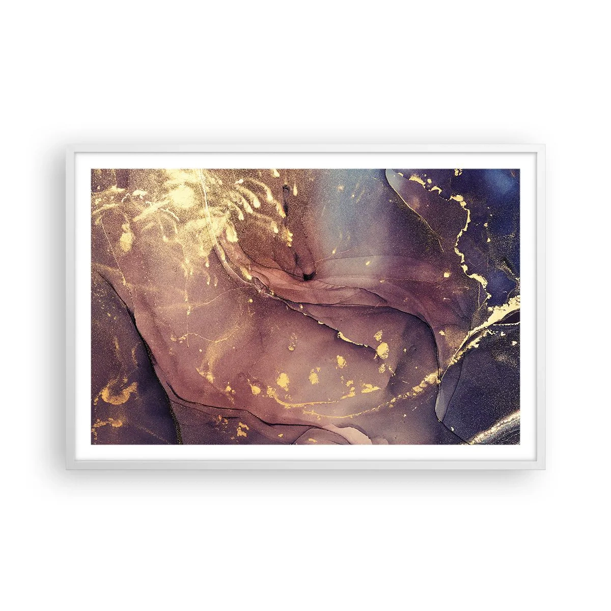 Plakat i hvid ramme - Materie og ånd - 91x61 cm