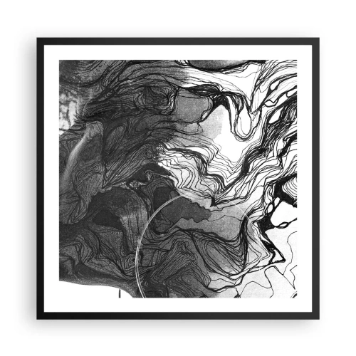 Plakat i sort ramme - Forviklet i drømme - 60x60 cm