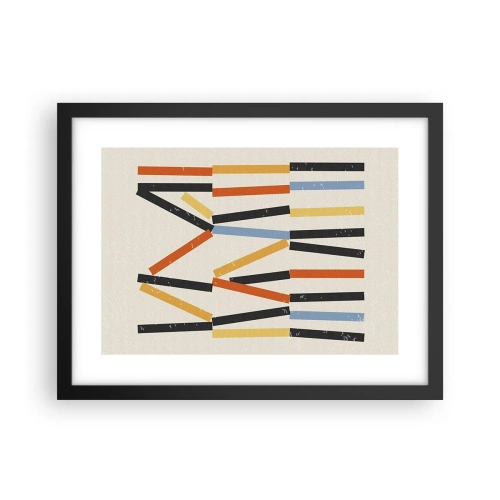Plakat i sort ramme - Vandret komposition - 40x30 cm