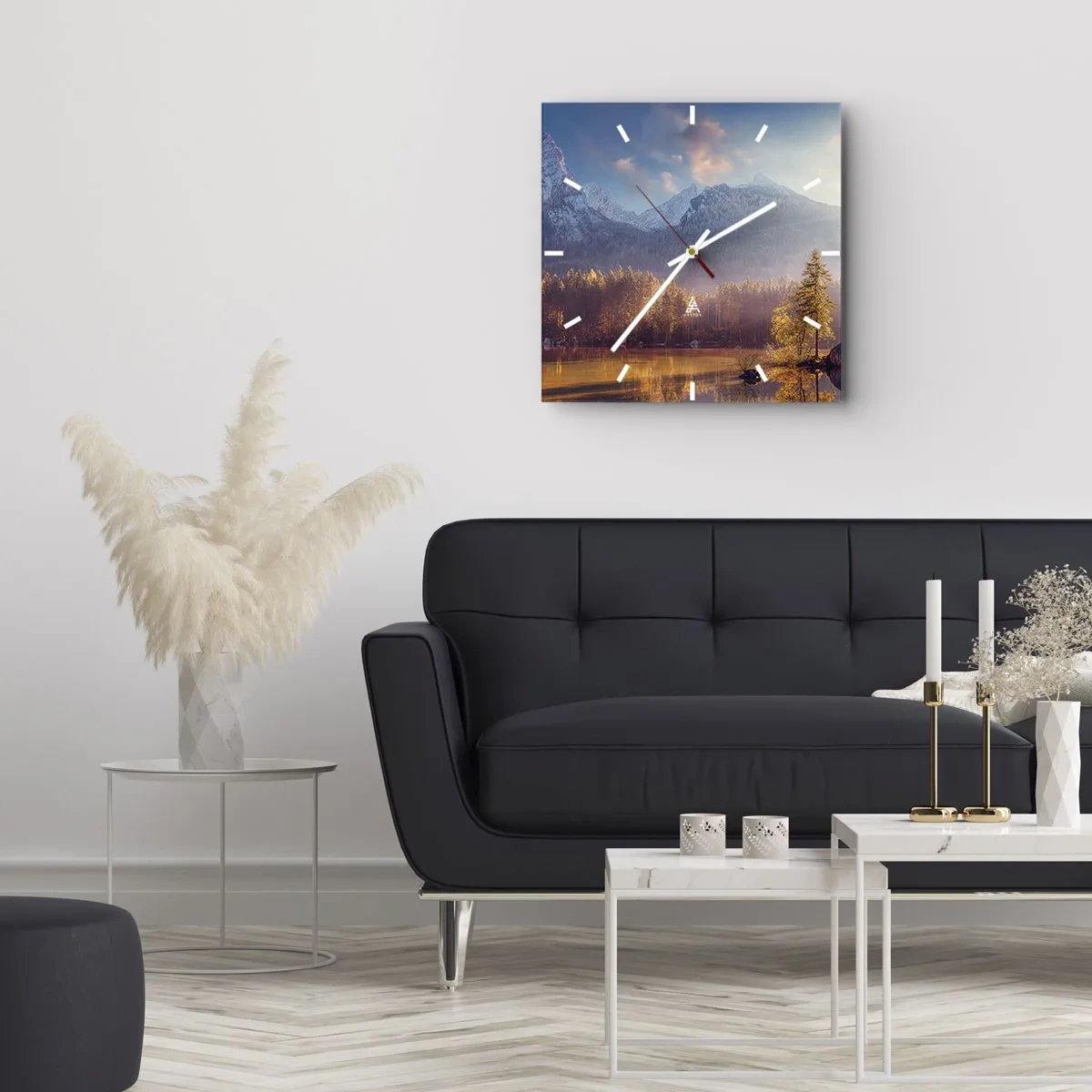 Vægur, Uret - I bjerge og dale - 30x30 cm