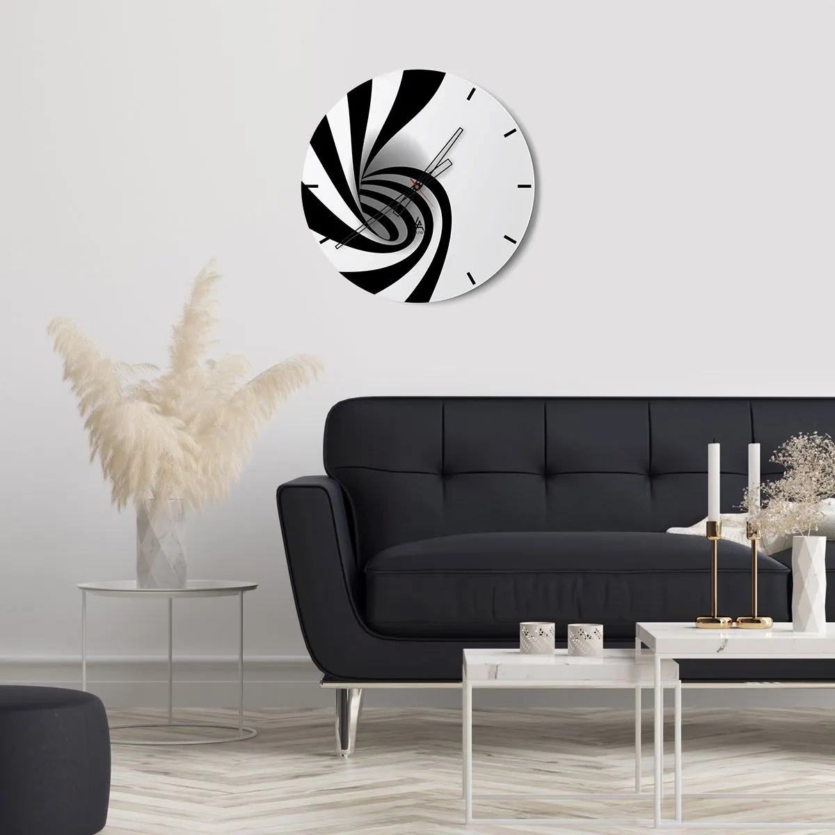 Vægur, Uret - Og alligevel snurrer den - 40x40 cm