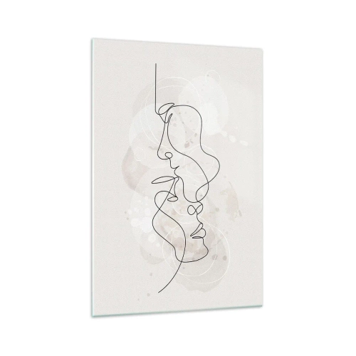 Billede på glas - Omfavnet i en omfavnelse - 70x100 cm