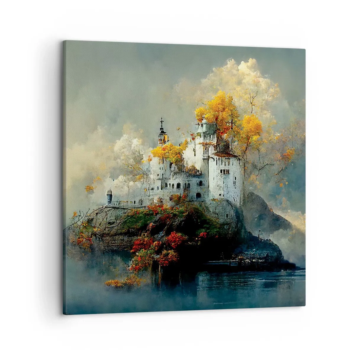 Lærredstryk - Billede på lærred - Begyndelsen på en romantisk historie - 50x50 cm