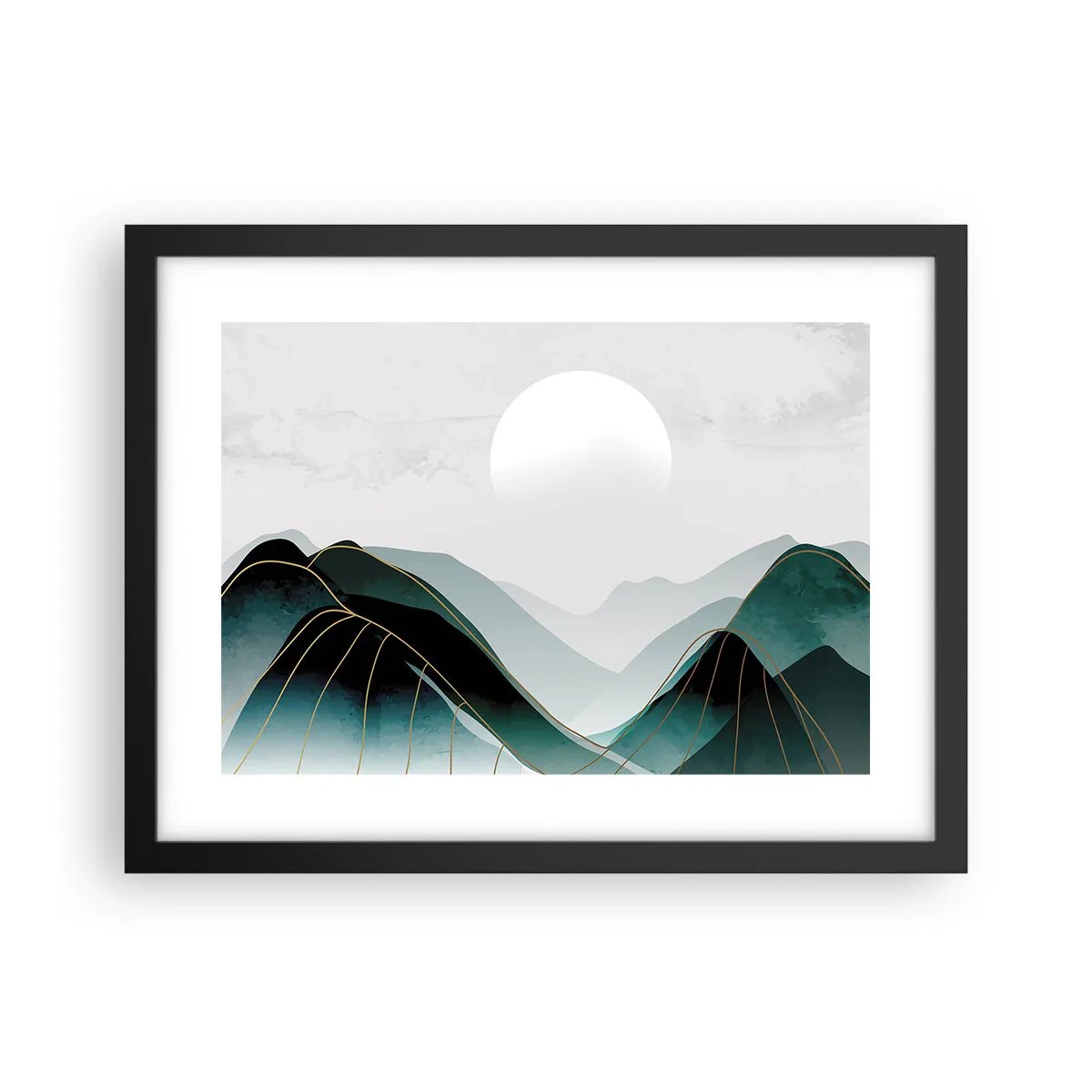 Plakat i sort ramme - I fuld majestæt - 40x30 cm